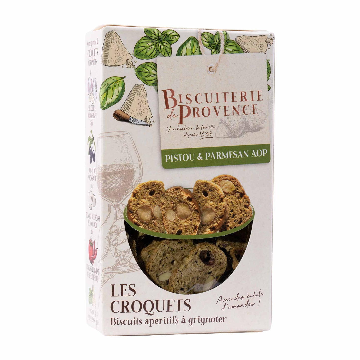 Biscuiterie de Provence Croquets Pistou & Parmesan