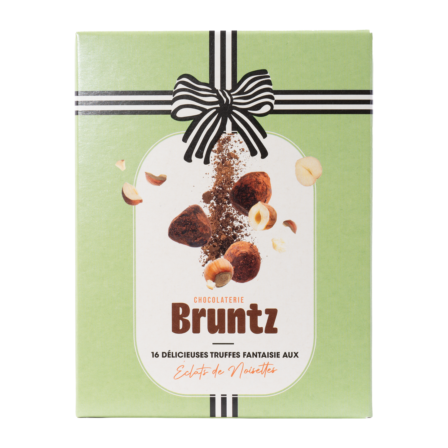 Bruntz Kakaokonfekt mit Haselnuss-Knusper – 100 g Schachtel