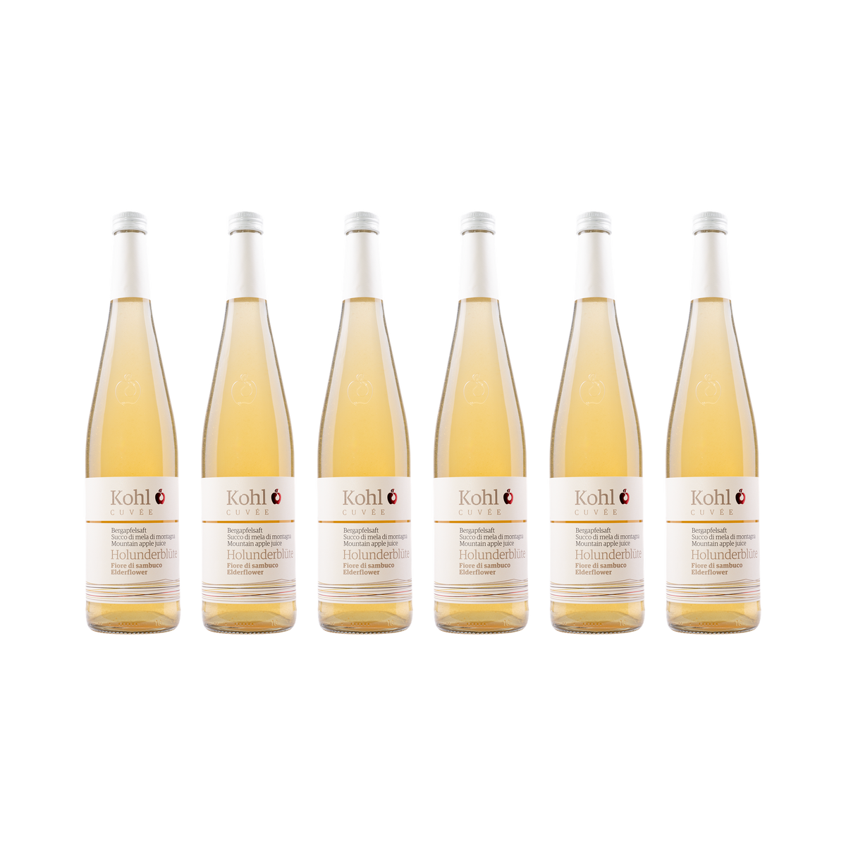 Apfelsaft mit Holunderblüte – 6× 750 ml