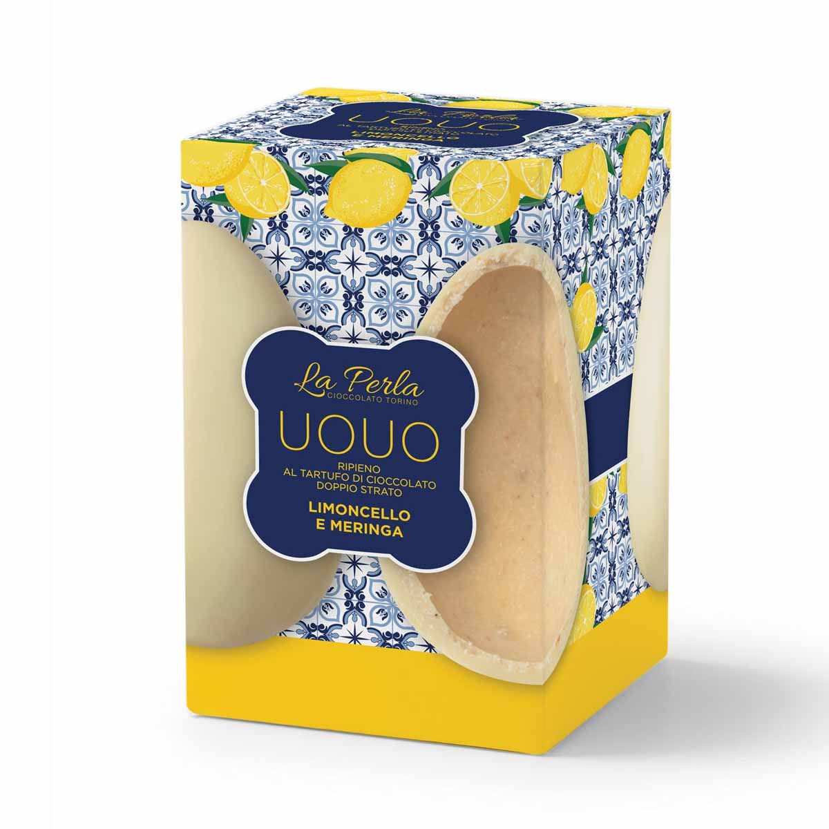 La Perla UOUO Schokoei 100g Limoncello e Meringa