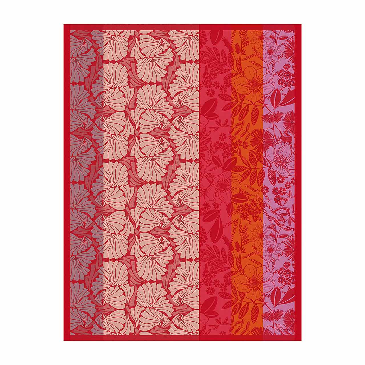 Le Jacquard francais Geschirrtuch Cottage Fleury rot