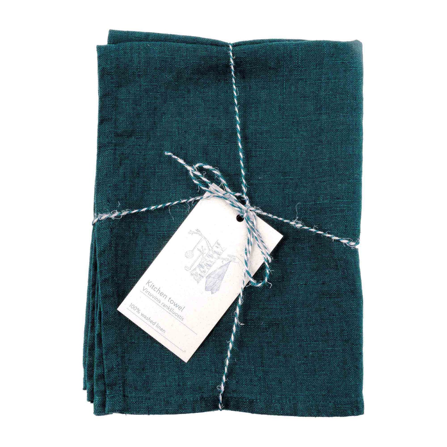 Linen Tales Leinen Geschirrtuch Deep Water