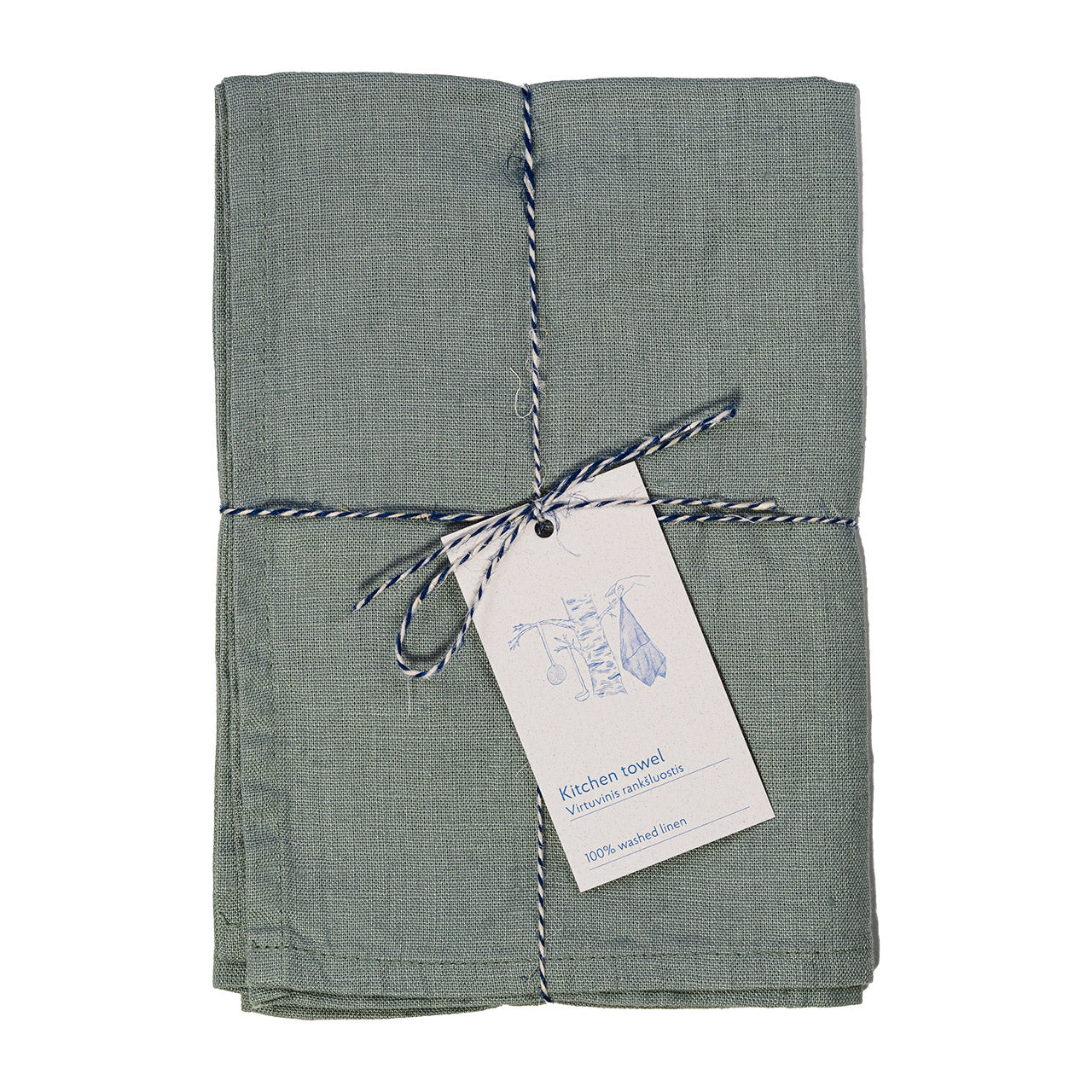 Linen Tales Leinen Geschirrtuch Green Milieu