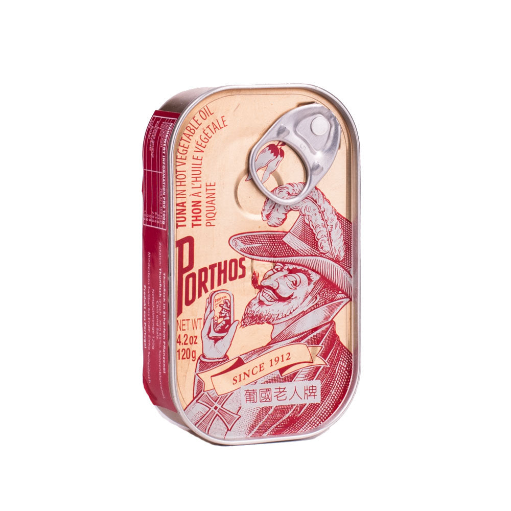 Porthos Thunfisch in scharfem Würzöl 125g