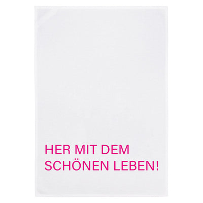 Geschirrtuch – Schönes Leben – pink
