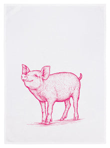 17:30 Geschirrtuch  Schweinchen  rosa