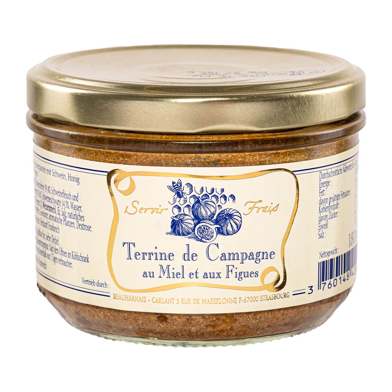 Beauharnais  Landpastete mit Honig und Feigen  190g