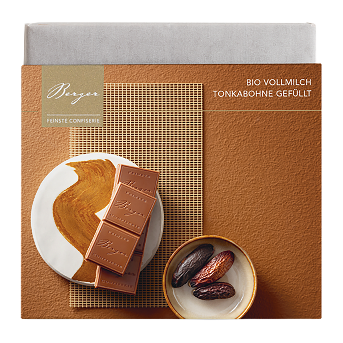 Bio Vollmilch mit Tonkabohnen-Ganache von Berger Confiserie