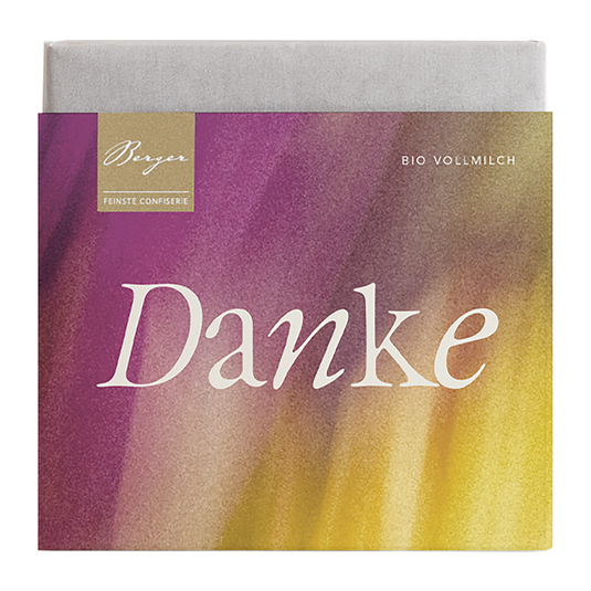 Bio Vollmilchschokolade Danke von Berger Confiserie