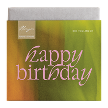 Bio Vollmilchschokolade Happy Birthday von Berger Confiserie
