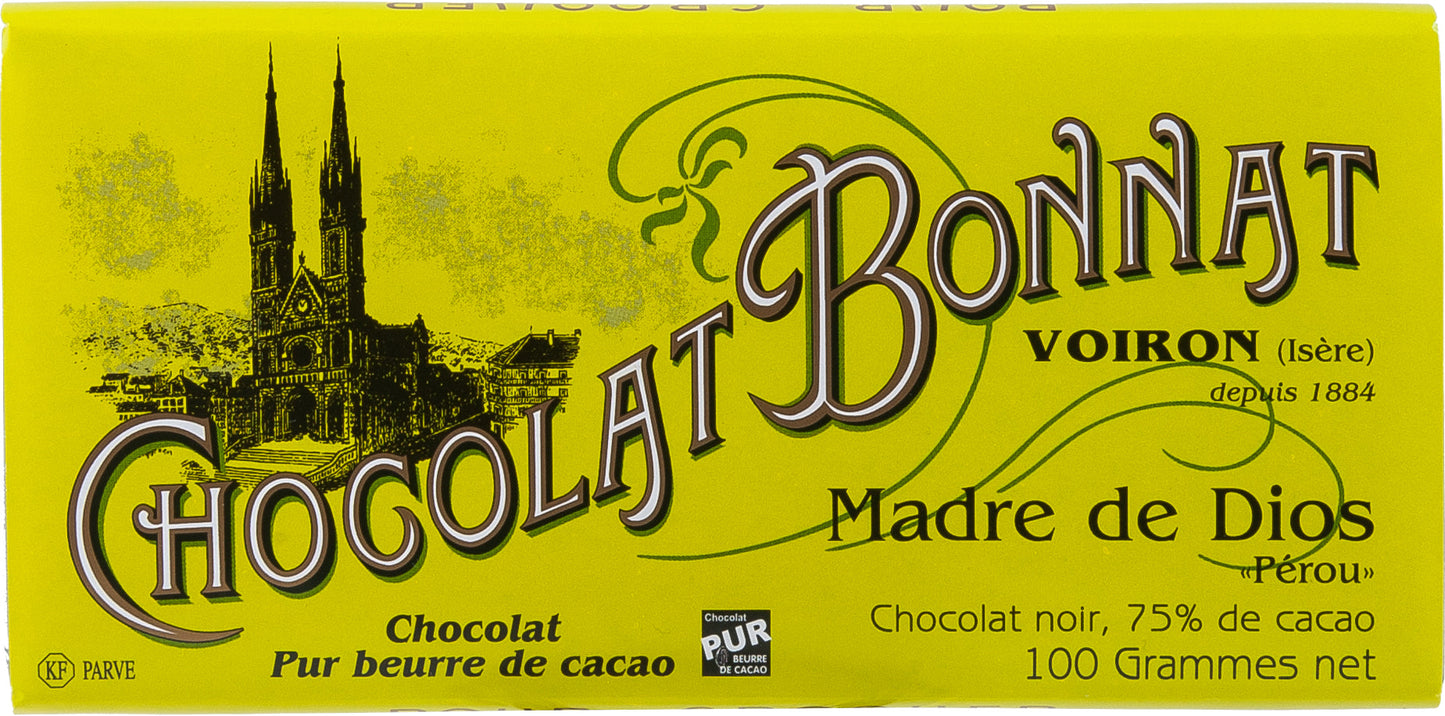 Bonnat Schokolade  Madre de Dios 75%  Zartbitterschokolade