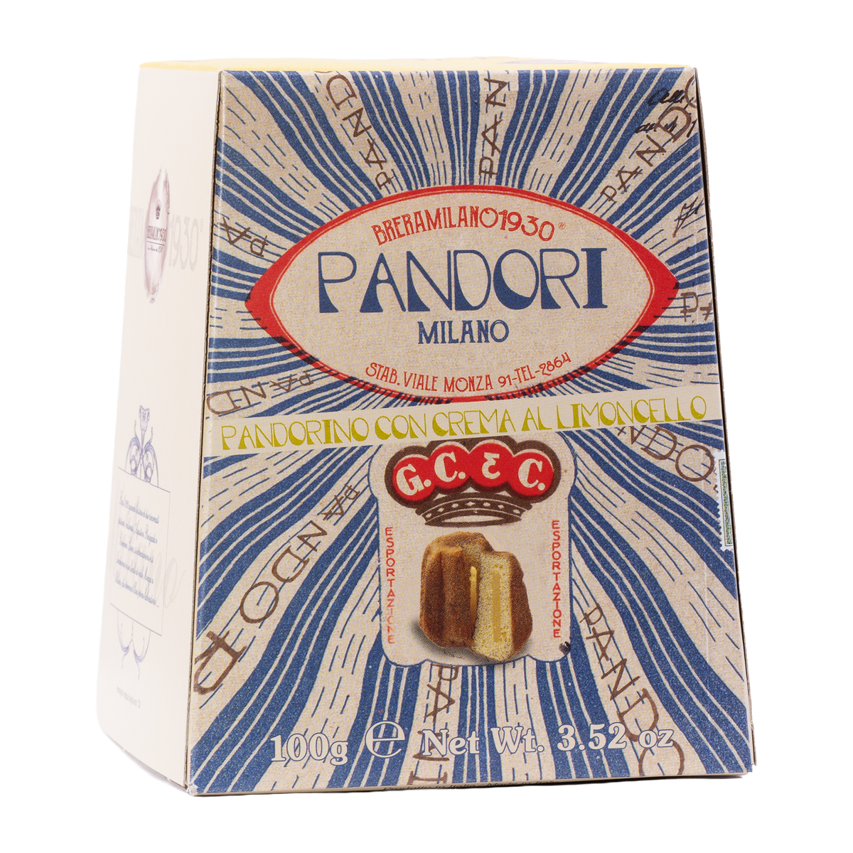 Breramilano 1930 Pandorino mit Limoncello-Creme, 100 g, in der Geschenkschachtel