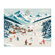Dolfin Adventskalender Vintage Winter mit verschneitem Bergdorf, 200 g