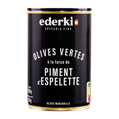 green olives with Piment d'Espelette