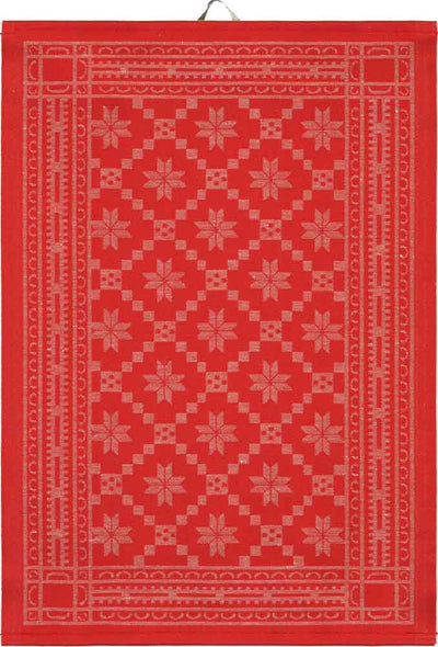 Attebladrose Geschirrtuch rot – 35x50cm