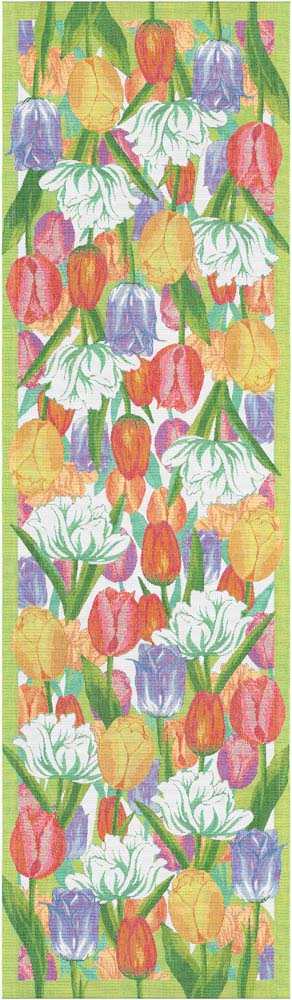 Table runner with tulips – 35x120cm