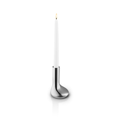 Mellow Candlestick - Chrome / Stainless Steel - 12cm
