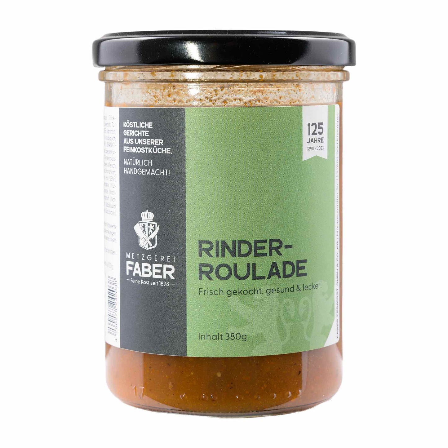 Faber Feinkost  Rinderroulade in Bratenjus
