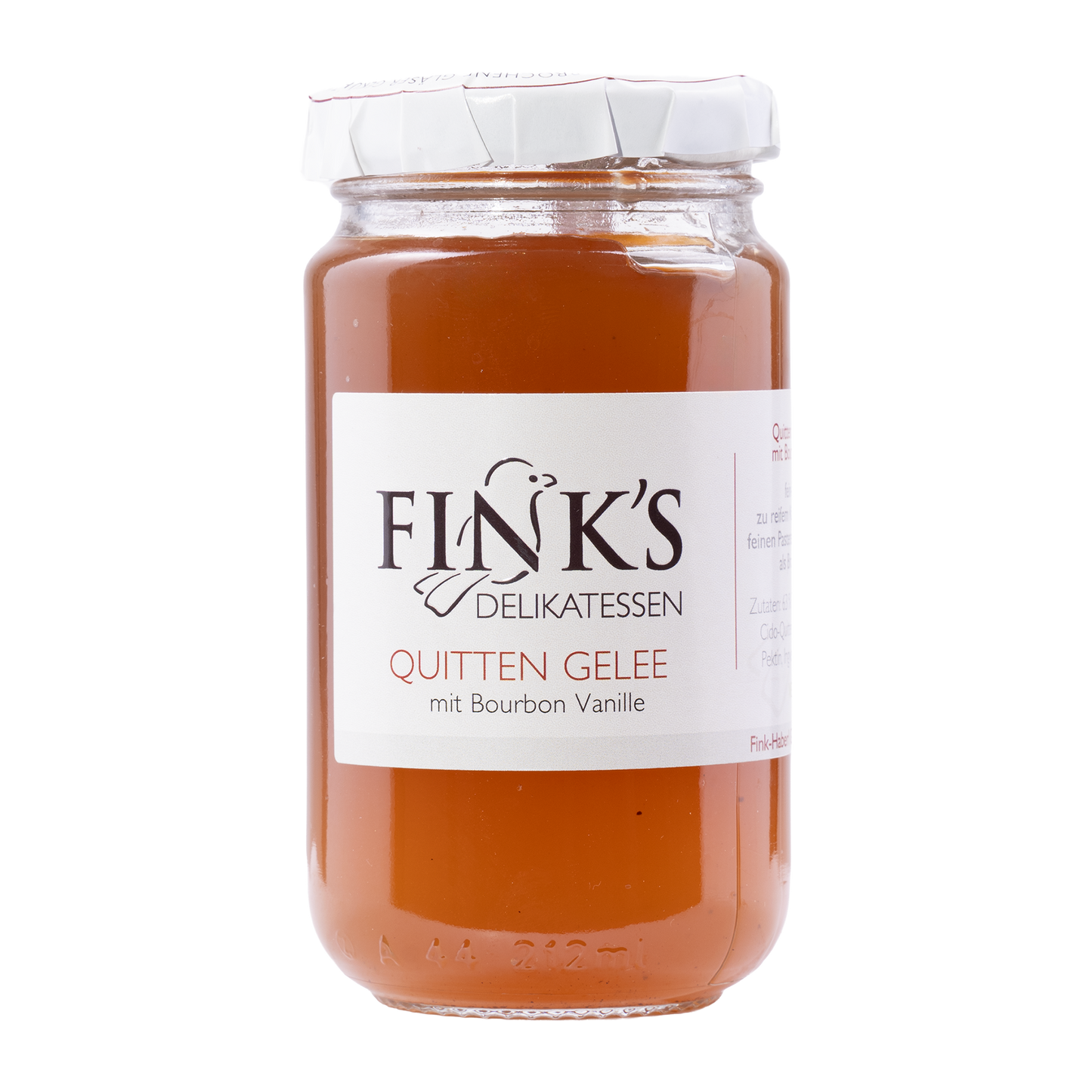 Finks Delikatessen Quittengelee mit Bourbon Vanille
