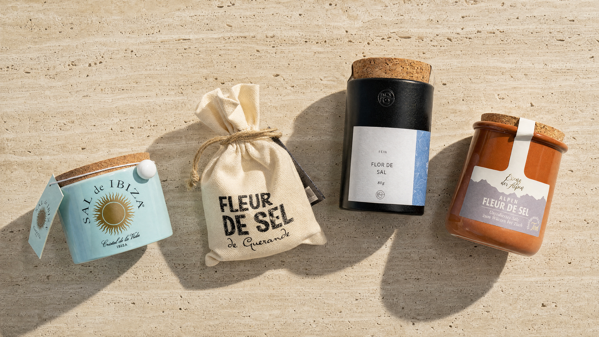 Fleur de Sel – Salzblüte aus Guérande, Ibiza, Portugal