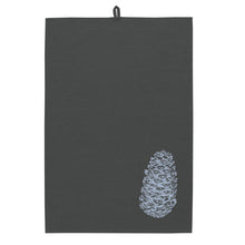 Frohstoff  Geschirrtuch Leinen anthrazit  Zapfen