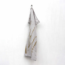 Frohstoff  Geschirrtuch Leinen grau  Wiese