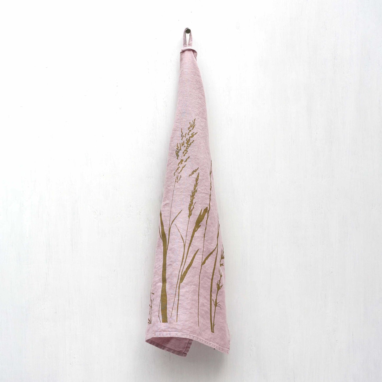 Frohstoff  Geschirrtuch Leinen rosa  Wiese