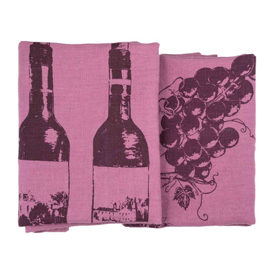 Leinen Geschirrtuch Set Vino