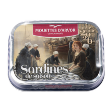 Jahrgangssardinen 2026 von Les Mouettes d'Arvor in der 115-g-Dose