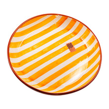 Keramikschale groß  bold stripes tangerine