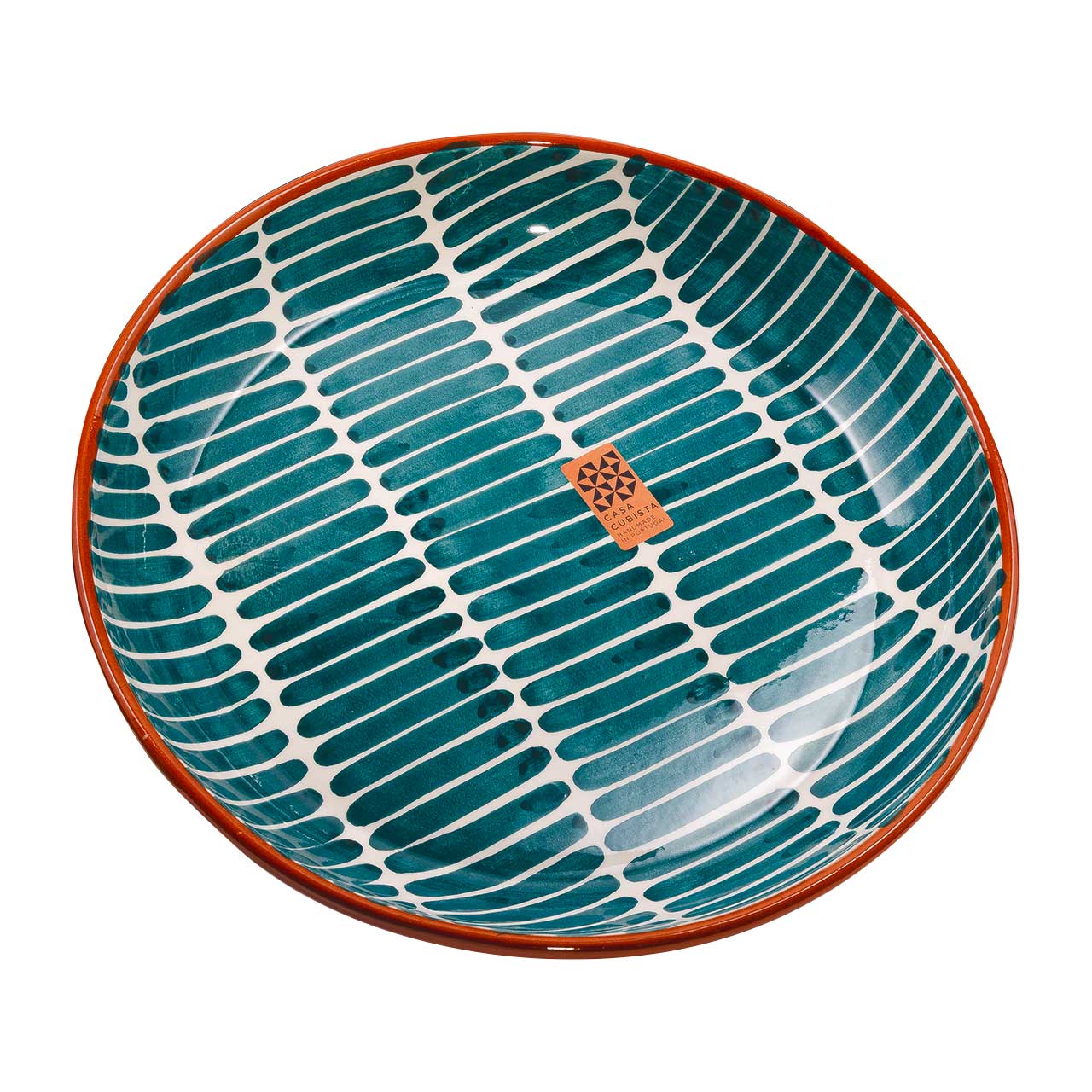 Keramikschale groß  dash teal