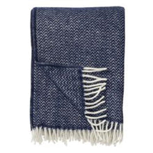 Klippan  Wolldecke Chevron  dark denim
