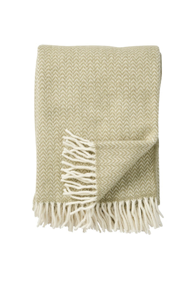 Wolldecke Chevron – green