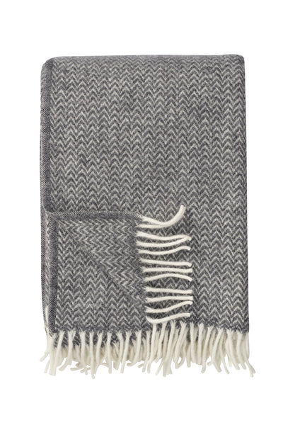 Wolldecke Chevron – grey