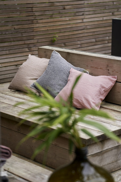 Wolldecke Chevron – nude