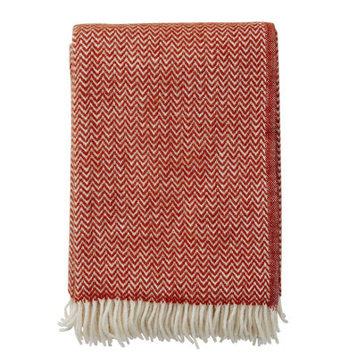 Wolldecke Chevron – ruby red
