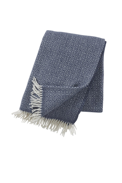 Wool blanket Stella – smokey blue