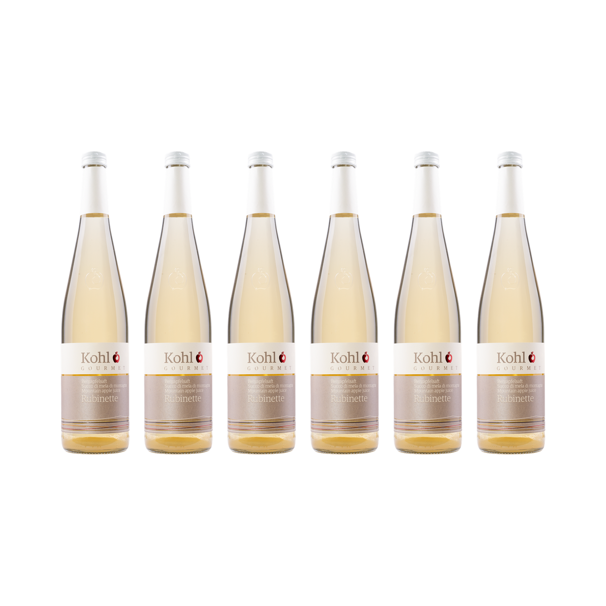 Bergapfelsaft Rubinette – 6× 750 ml
