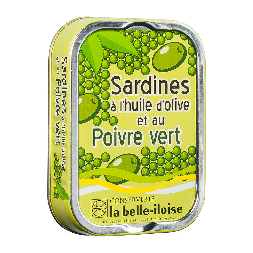 La belle iloise  Ölsardinen mit grünem Pfeffer