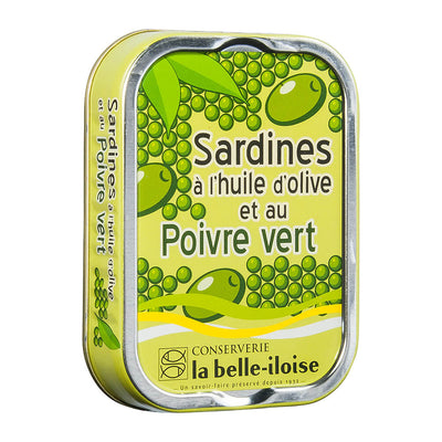 Ölsardinen mit grünem Pfeffer