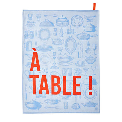 Geschirrtuch A table – blau