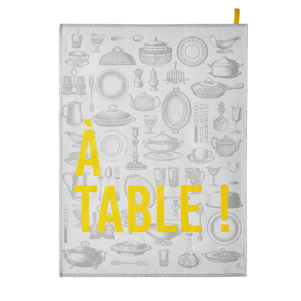 Le Jacquard Francais  Geschirrtuch A table  grau