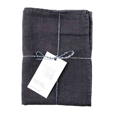 Linen Tea Towel – Dark Grey