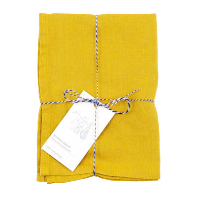 Linen Tea Towel – Lemon Curry