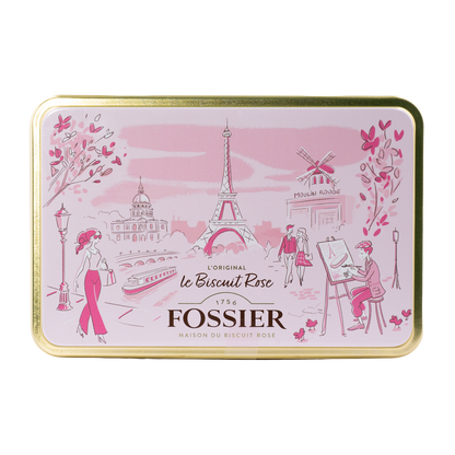Maison Fossier Biscuit Rose de Reims in der Paris-Metalldose, 150 g