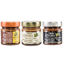 Papa dei Boschi Crema Trio – Crema Gianduia, La Reina und Nussnougat Creme, je 250 g