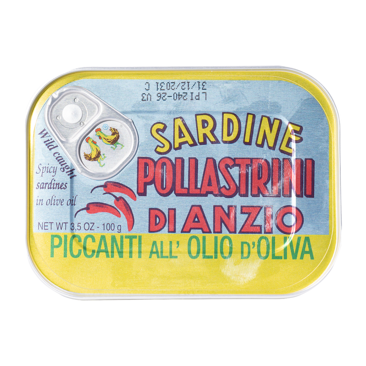 Sardine Pollastrini di Anzio Sardinen mit Chili, Dose 100 g