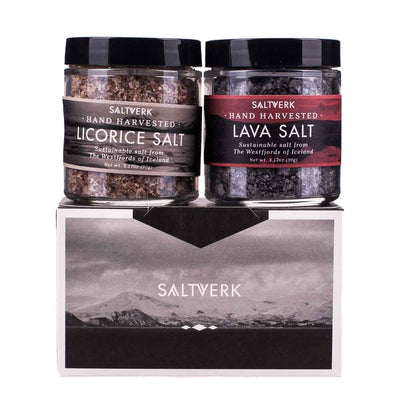 Gift set with lava and liquorice salt